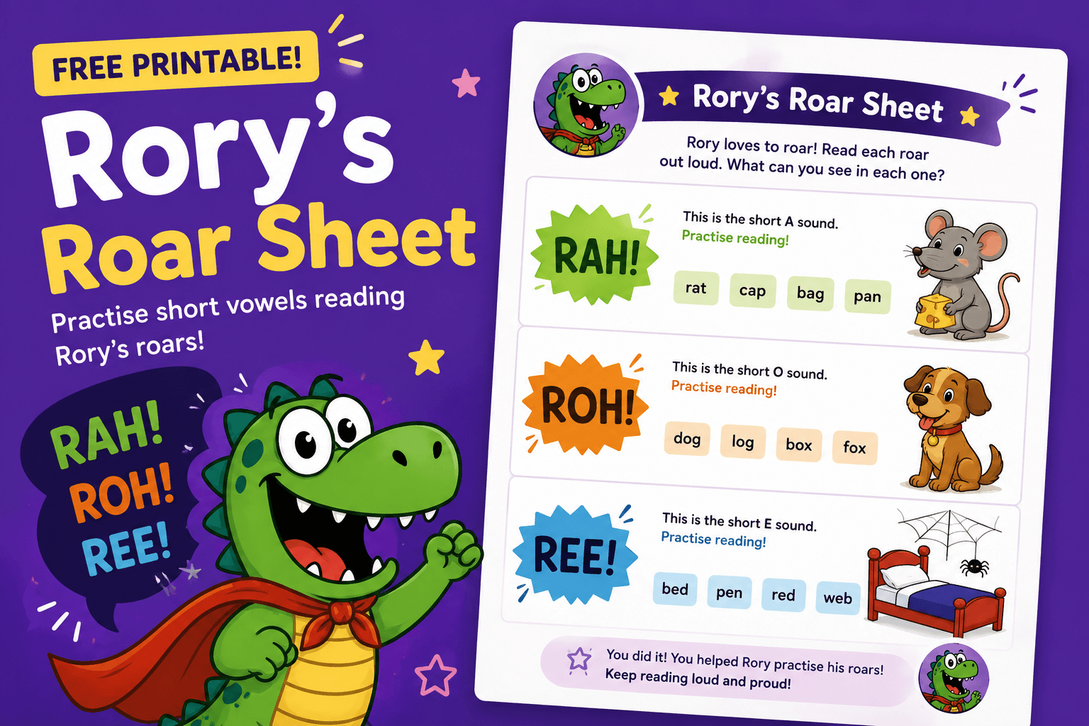 Rory's Roar Sheet preview