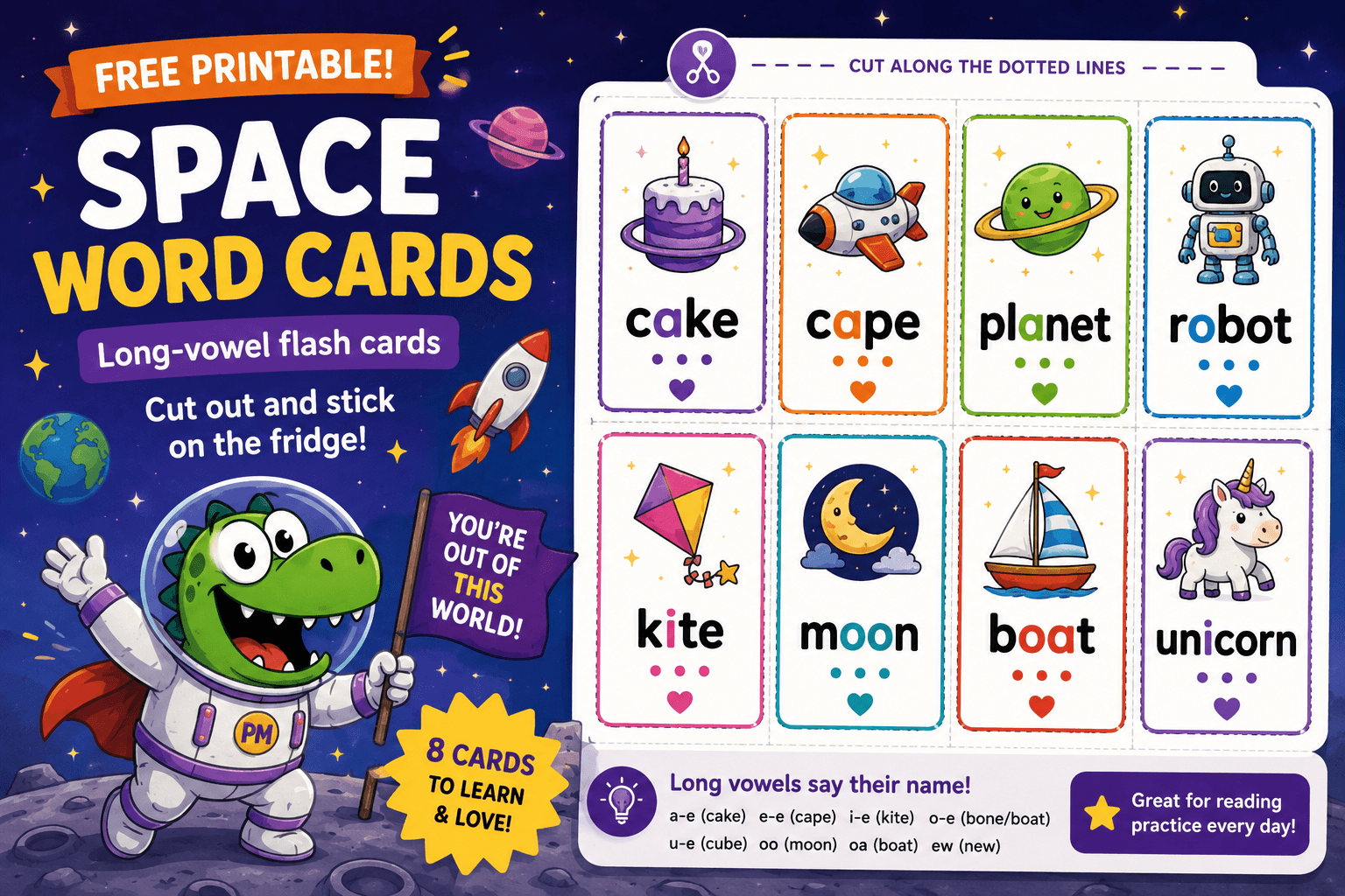 Space Word Cards preview